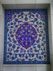 The religious art in mosques is typically comprised of abstract or geometric mosaics.