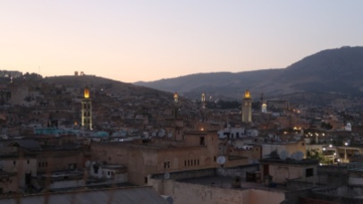 Mosques - identifiable by their lighted minarets - serve each neighborhood within a medina, offering a space to pray, socialize, connect, and to resolve dispute with the community.